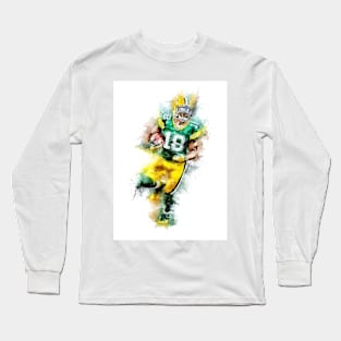 Football Player AWESOME abstract watercolor splatter artwork for all the GRIDIRON fans Long Sleeve T-Shirt